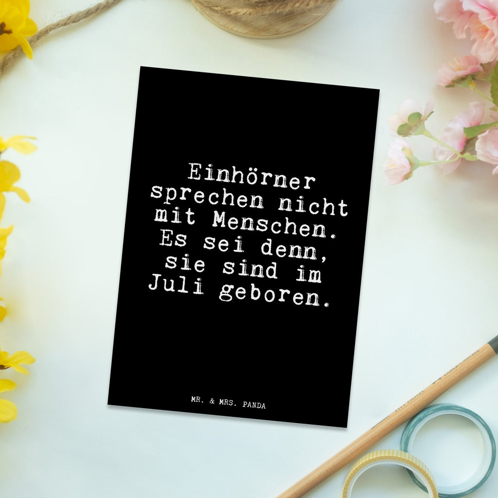 Postkarte Einhörner sprechen nicht mit... Postkarte, Karte, Geschenkkarte, Grußkarte, Einladung, Ansichtskarte, Geburtstagskarte, Einladungskarte, Dankeskarte, Ansichtskarten, Einladung Geburtstag, Einladungskarten Geburtstag, Spruch, Sprüche, lustige Sprüche, Weisheiten, Zitate, Spruch Geschenke, Glizer Spruch Sprüche Weisheiten Zitate Lustig Weisheit Worte