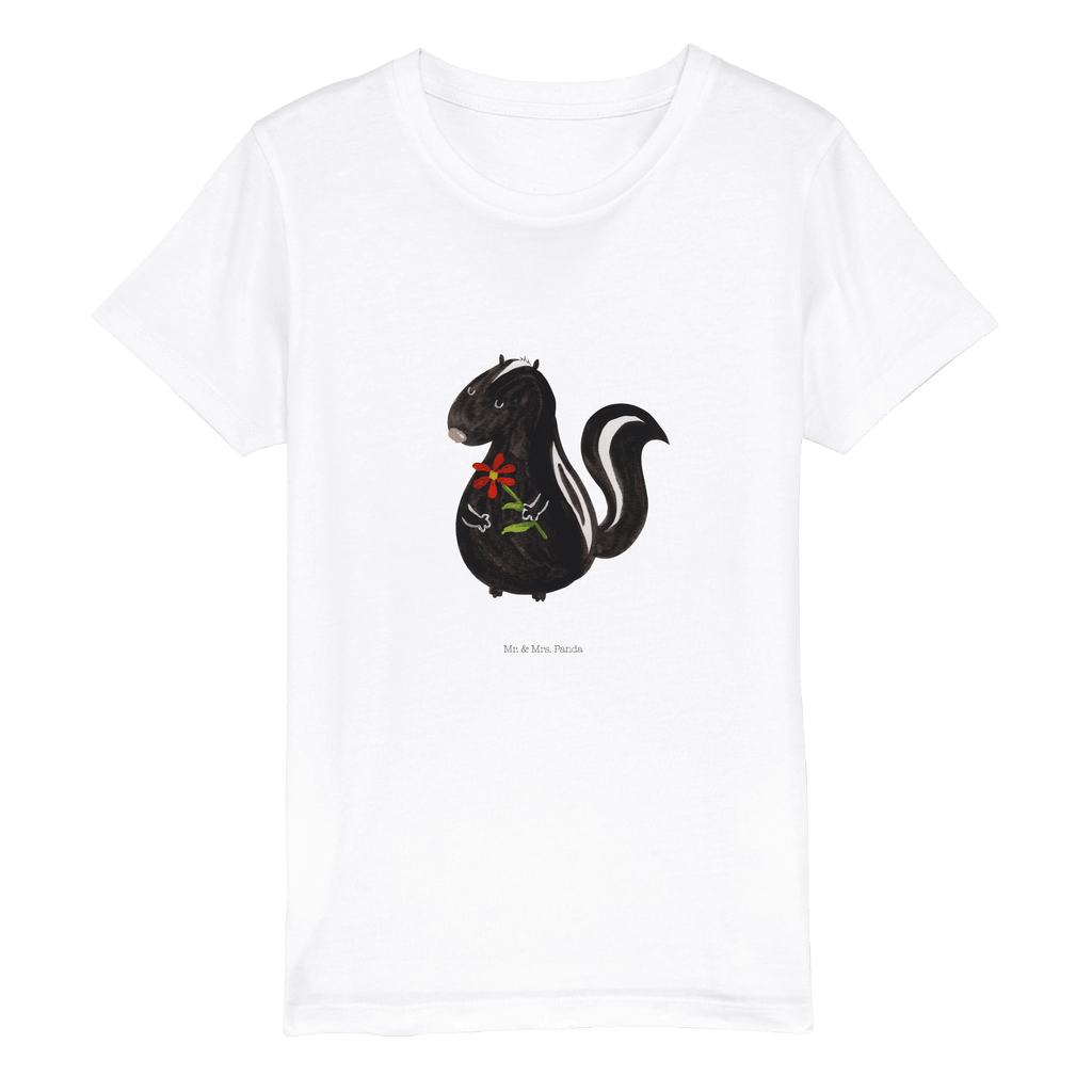 Organic Kinder T-Shirt Stinktier Blume Kinder T-Shirt, Kinder T-Shirt Mädchen, Kinder T-Shirt Jungen, Stinktier, Skunk, Wildtier, Raubtier, Stinker, Stinki, Tagträumer, verträumt, Dreams, Träume