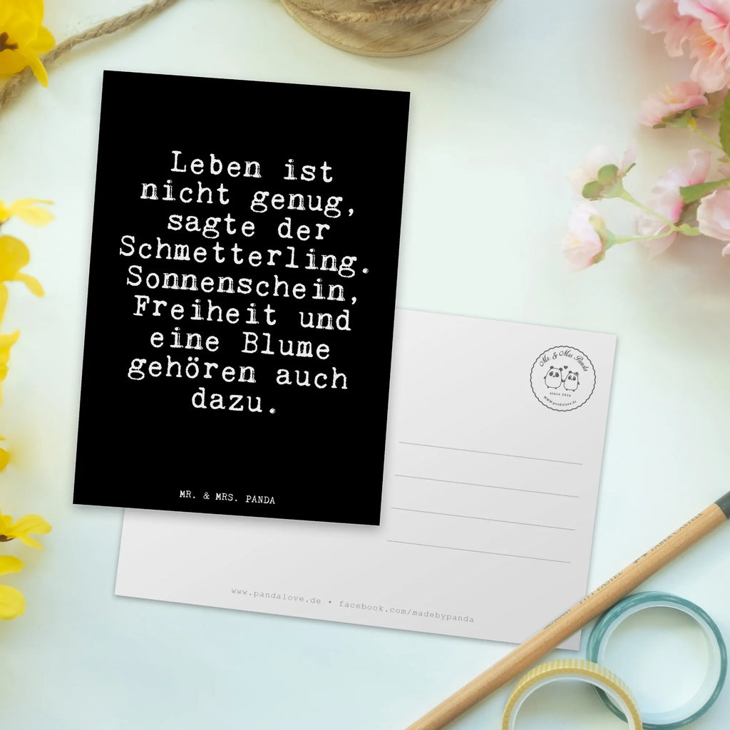 Postkarte Leben ist nicht genug,... Postkarte, Karte, Geschenkkarte, Grußkarte, Einladung, Ansichtskarte, Geburtstagskarte, Einladungskarte, Dankeskarte, Ansichtskarten, Einladung Geburtstag, Einladungskarten Geburtstag, Spruch, Sprüche, lustige Sprüche, Weisheiten, Zitate, Spruch Geschenke, Glizer Spruch Sprüche Weisheiten Zitate Lustig Weisheit Worte