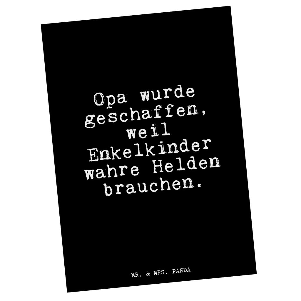 Postkarte Opa wurde geschaffen, weil... Postkarte, Karte, Geschenkkarte, Grußkarte, Einladung, Ansichtskarte, Geburtstagskarte, Einladungskarte, Dankeskarte, Ansichtskarten, Einladung Geburtstag, Einladungskarten Geburtstag, Spruch, Sprüche, lustige Sprüche, Weisheiten, Zitate, Spruch Geschenke, Glizer Spruch Sprüche Weisheiten Zitate Lustig Weisheit Worte