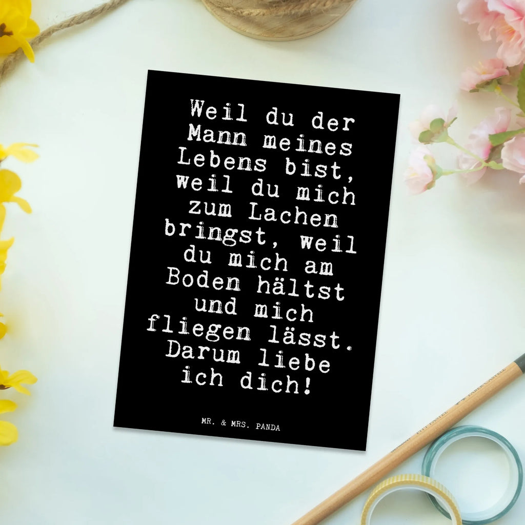 Postkarte Weil du der Mann... Postkarte, Karte, Geschenkkarte, Grußkarte, Einladung, Ansichtskarte, Geburtstagskarte, Einladungskarte, Dankeskarte, Ansichtskarten, Einladung Geburtstag, Einladungskarten Geburtstag, Spruch, Sprüche, lustige Sprüche, Weisheiten, Zitate, Spruch Geschenke, Spruch Sprüche Weisheiten Zitate Lustig Weisheit Worte