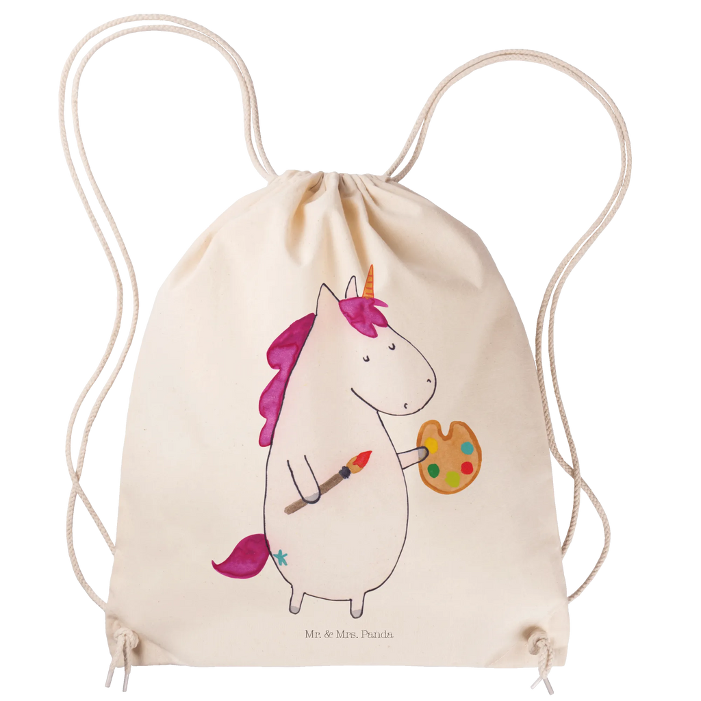 Sportbeutel Einhorn Künstler Sportbeutel, Turnbeutel, Beutel, Sporttasche, Tasche, Stoffbeutel, Sportbeutel Kinder, Gymsack, Beutel Rucksack, Kleine Sporttasche, Sportzubehör, Turnbeutel Baumwolle, Einhorn, Einhörner, Einhorn Deko, Pegasus, Unicorn, Englisch, Künstler, Artist, Malen, Zeichnen, Welt, Farbe, Stift, Pinsel, Geschenk, Maler