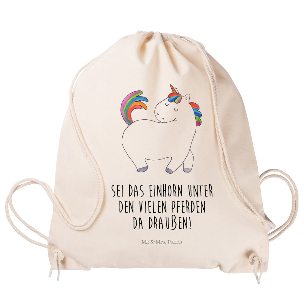 Sportbeutel Einhorn Stolzieren Sportbeutel, Turnbeutel, Beutel, Sporttasche, Tasche, Stoffbeutel, Sportbeutel Kinder, Gymsack, Beutel Rucksack, Kleine Sporttasche, Sportzubehör, Turnbeutel Baumwolle, Einhorn, Einhörner, Einhorn Deko, Pegasus, Unicorn, stolz, anders, bunt, Pferd, Reiter, Reiten, Freundin, Geschenk