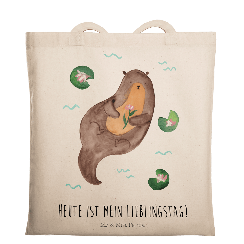 Tragetasche Otter Seerose Beuteltasche, Beutel, Einkaufstasche, Jutebeutel, Stoffbeutel, Tasche, Shopper, Umhängetasche, Strandtasche, Schultertasche, Stofftasche, Tragetasche, Badetasche, Jutetasche, Einkaufstüte, Laptoptasche, Otter, Fischotter, Seeotter, Otter Seeotter See Otter