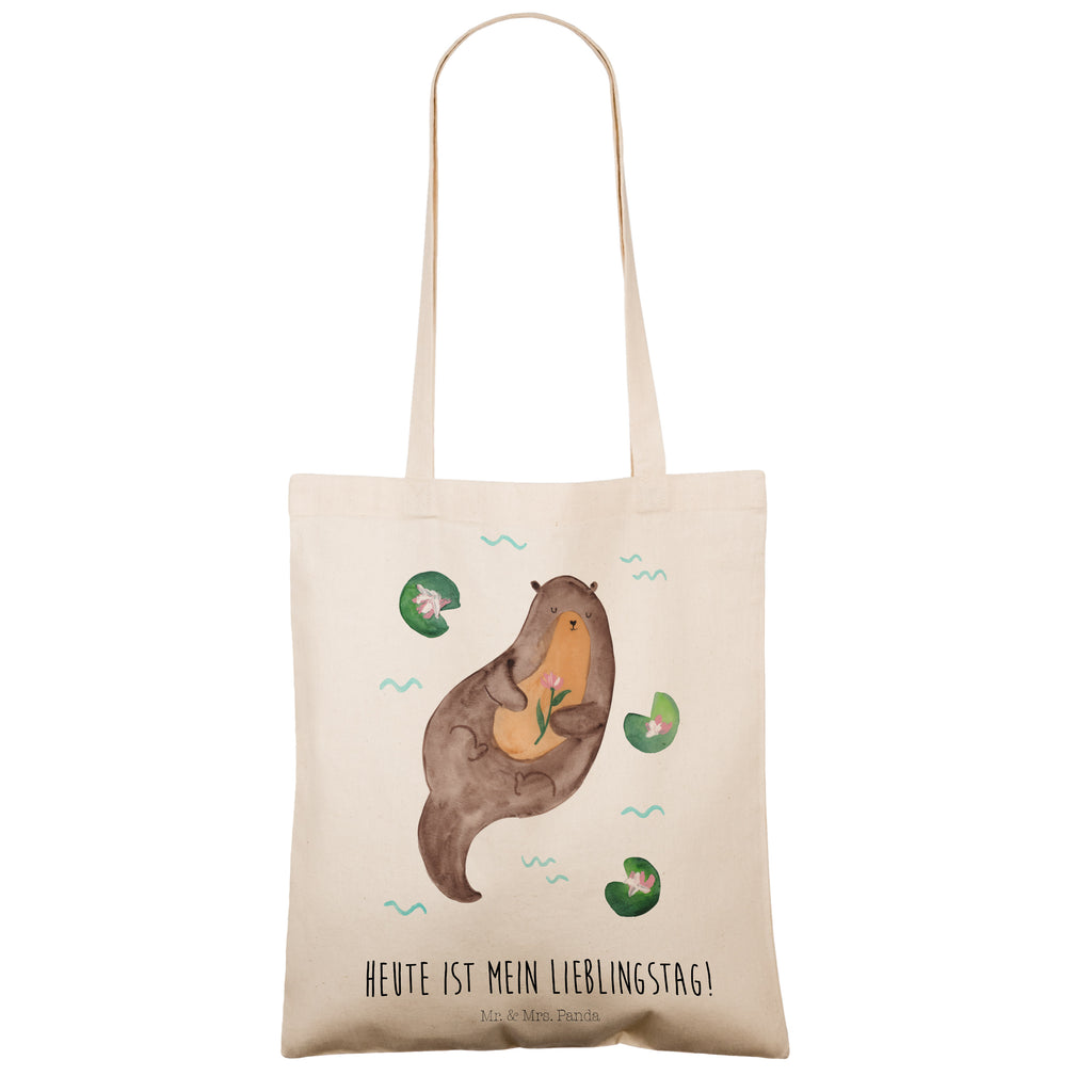 Tragetasche Otter Seerose Beuteltasche, Beutel, Einkaufstasche, Jutebeutel, Stoffbeutel, Tasche, Shopper, Umhängetasche, Strandtasche, Schultertasche, Stofftasche, Tragetasche, Badetasche, Jutetasche, Einkaufstüte, Laptoptasche, Otter, Fischotter, Seeotter, Otter Seeotter See Otter