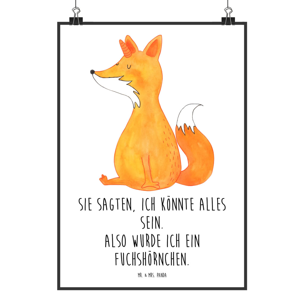 Poster Einhorn Fuchs Poster, Wandposter, Bild, Wanddeko, Küchenposter, Kinderposter, Wanddeko Bild, Raumdekoration, Wanddekoration, Handgemaltes Poster, Mr. & Mrs. Panda Poster, Designposter, Kunstdruck, Posterdruck, Einhorn, Einhörner, Einhorn Deko, Unicorn, Fuchs, Unicorns, Fuchshörnchen, Fuchshorn, Foxycorn, Füchse