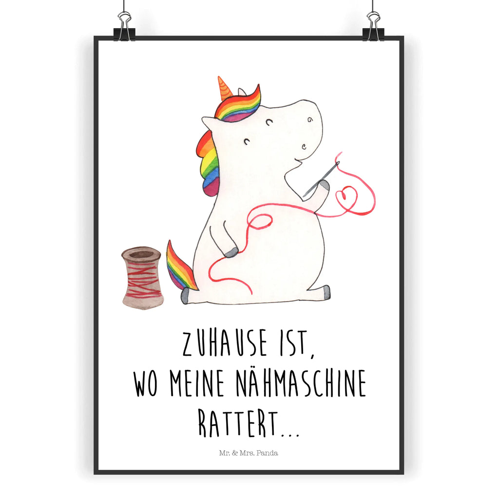 Poster Einhorn Näherin Poster, Wandposter, Bild, Wanddeko, Küchenposter, Kinderposter, Wanddeko Bild, Raumdekoration, Wanddekoration, Handgemaltes Poster, Mr. & Mrs. Panda Poster, Designposter, Kunstdruck, Posterdruck, Einhorn, Einhörner, Einhorn Deko, Pegasus, Unicorn, Näherin, nähen, Mädchen, Freundin, Häkeln, Stricken, basteln, Nähzimmer