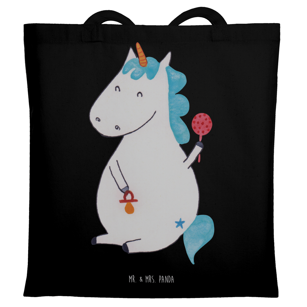 Tragetasche Einhorn Baby Beuteltasche, Beutel, Einkaufstasche, Jutebeutel, Stoffbeutel, Tasche, Shopper, Umhängetasche, Strandtasche, Schultertasche, Stofftasche, Tragetasche, Badetasche, Jutetasche, Einkaufstüte, Laptoptasche, Einhorn, Einhörner, Einhorn Deko, Unicorn, Mutter, Geburt, Geburtstag, erstes Kind, Baby, Babyglück, Nachwuchs, Eltern, Party, Kind, Schnuller