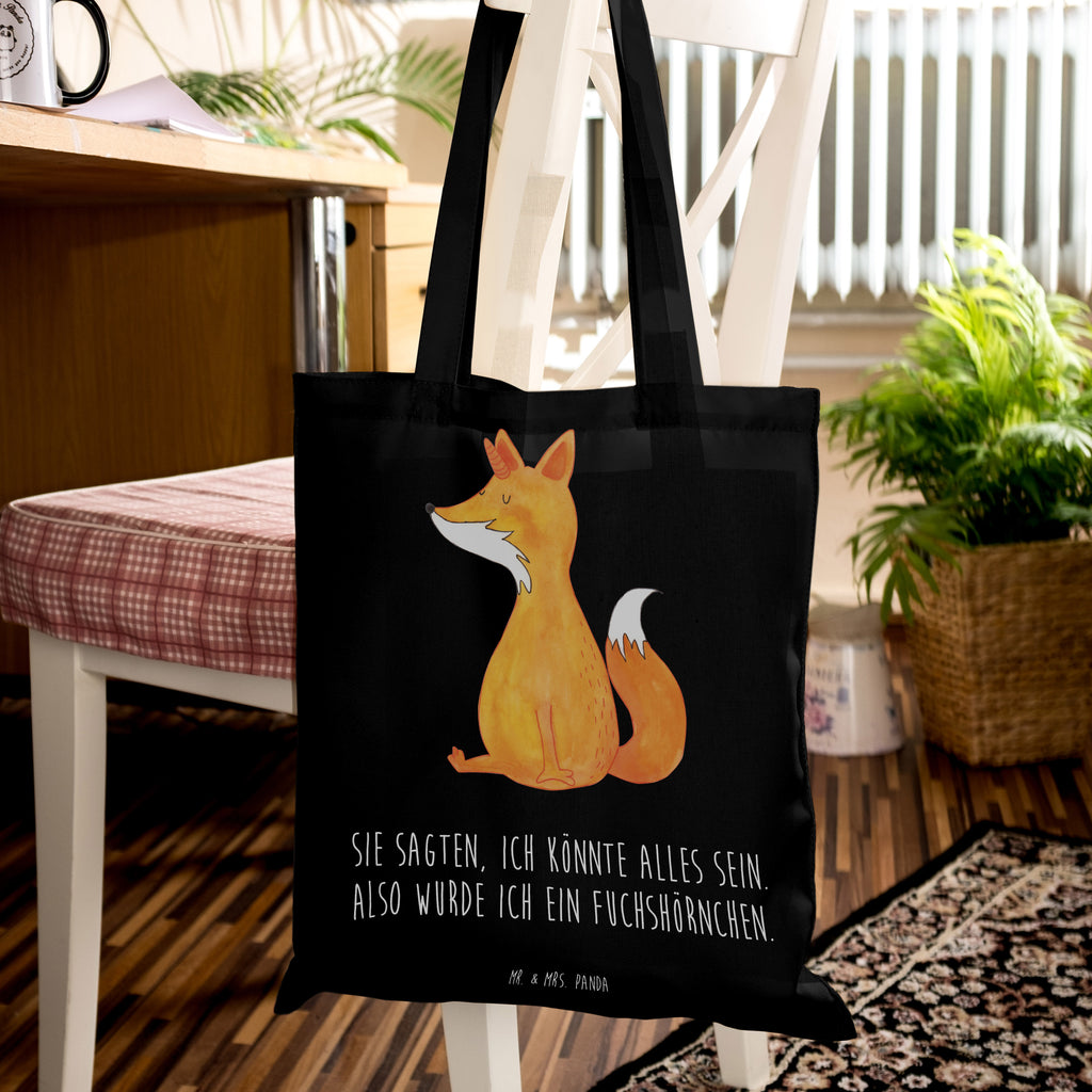 Tragetasche Einhorn Fuchs Beuteltasche, Beutel, Einkaufstasche, Jutebeutel, Stoffbeutel, Tasche, Shopper, Umhängetasche, Strandtasche, Schultertasche, Stofftasche, Tragetasche, Badetasche, Jutetasche, Einkaufstüte, Laptoptasche, Einhorn, Einhörner, Einhorn Deko, Pegasus, Unicorn, Fuchs, Unicorns, Fuchshörnchen, Fuchshorn, Foxycorn, Füchse