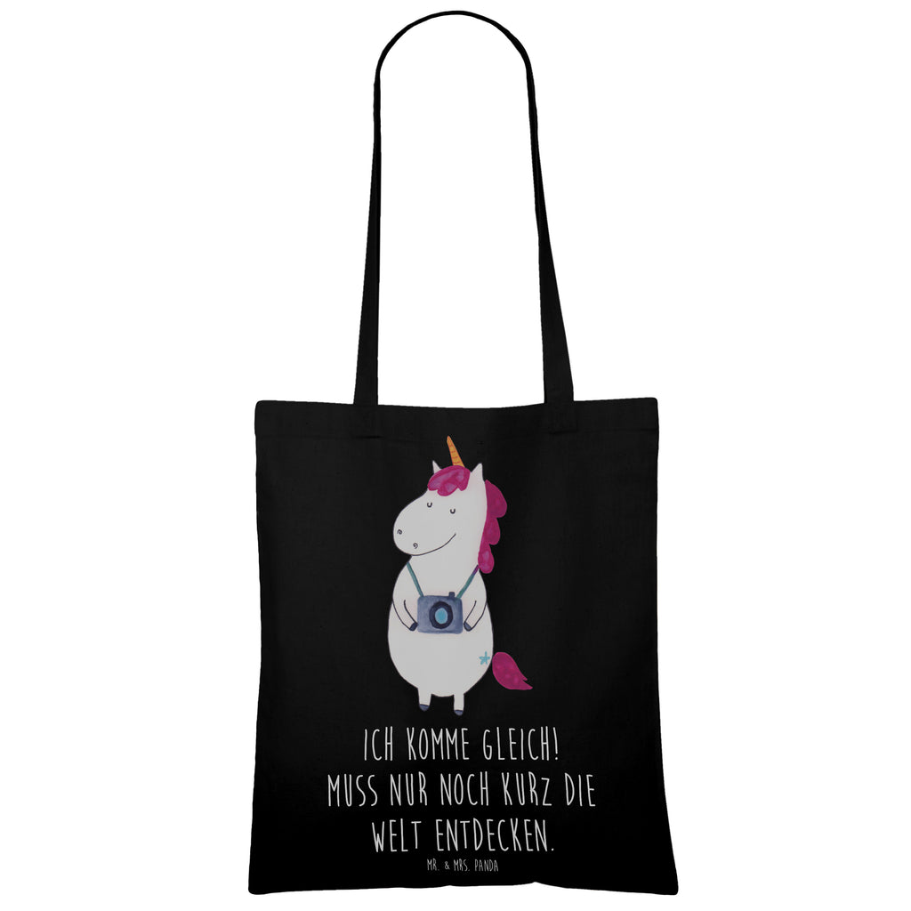 Tragetasche Einhorn Fotograf Beuteltasche, Beutel, Einkaufstasche, Jutebeutel, Stoffbeutel, Tasche, Shopper, Umhängetasche, Strandtasche, Schultertasche, Stofftasche, Tragetasche, Badetasche, Jutetasche, Einkaufstüte, Laptoptasche, Einhorn, Einhörner, Einhorn Deko, Pegasus, Unicorn, Fotograf, Fotografie, Kamera, Reisen, Weltreise, Weltenbummler, Urlaub, Tourist, Kurztrip, Reise, Städtereise