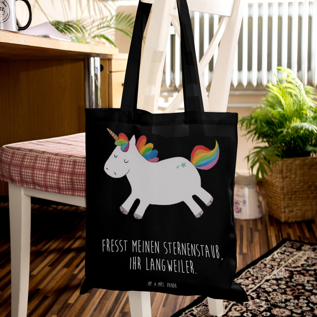 Tragetasche Einhorn Happy Beuteltasche, Beutel, Einkaufstasche, Jutebeutel, Stoffbeutel, Tasche, Shopper, Umhängetasche, Strandtasche, Schultertasche, Stofftasche, Tragetasche, Badetasche, Jutetasche, Einkaufstüte, Laptoptasche, Einhorn, Einhörner, Einhorn Deko, Pegasus, Unicorn, glücklich, fröhlich, Spaß, Freude, Lebensfreude, witzig, spannend, Lächeln, Lachen