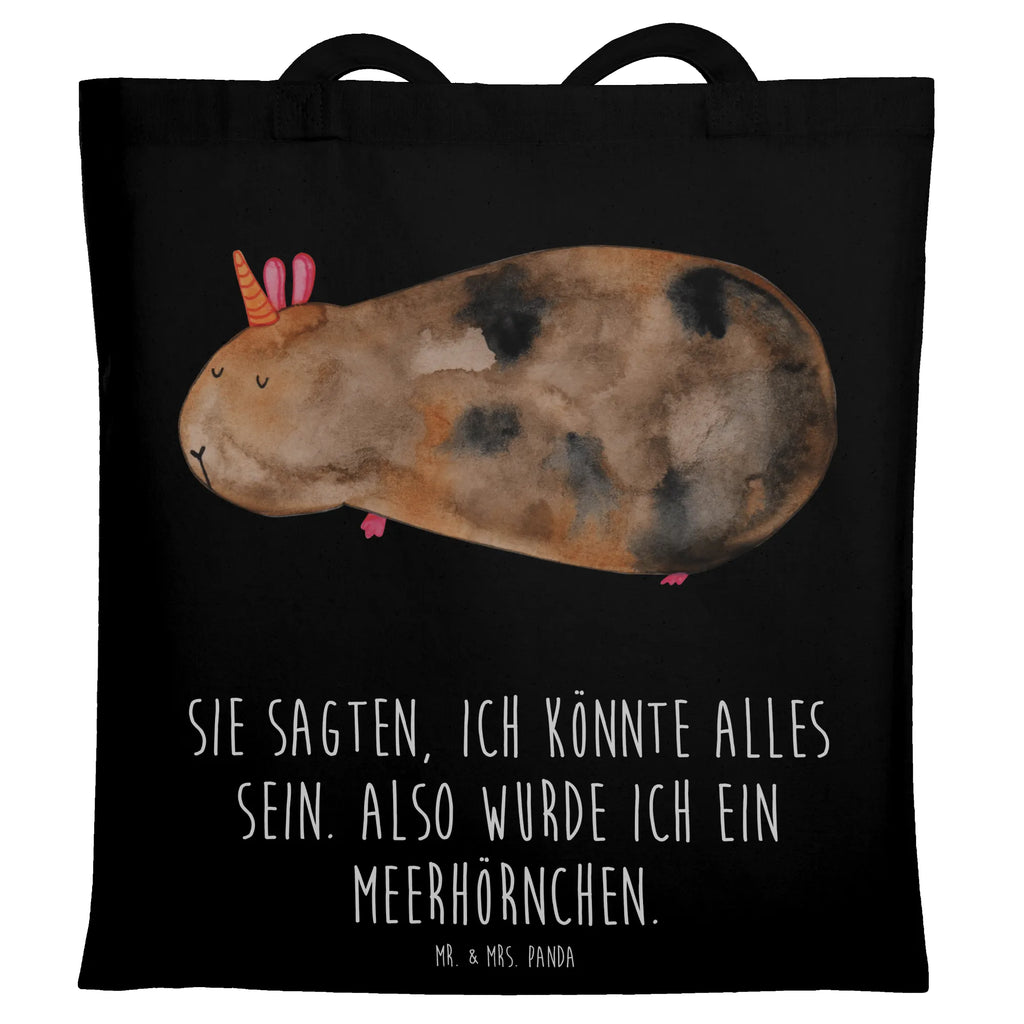 Tragetasche Meerhörnchen Beuteltasche, Beutel, Einkaufstasche, Jutebeutel, Stoffbeutel, Tasche, Shopper, Umhängetasche, Strandtasche, Schultertasche, Stofftasche, Tragetasche, Badetasche, Jutetasche, Einkaufstüte, Laptoptasche, Einhorn, Einhörner, Einhorn Deko, Pegasus, Unicorn, Meerhörnchen, Meericorn, Meerschwein, Meerschweinchen