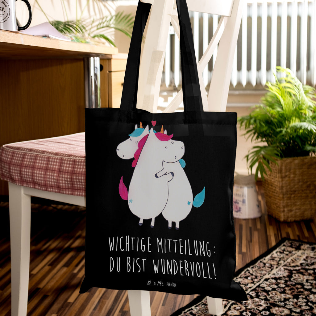 Tragetasche Einhorn Mitteilung Beuteltasche, Beutel, Einkaufstasche, Jutebeutel, Stoffbeutel, Tasche, Shopper, Umhängetasche, Strandtasche, Schultertasche, Stofftasche, Tragetasche, Badetasche, Jutetasche, Einkaufstüte, Laptoptasche, Einhorn, Einhörner, Einhorn Deko, Pegasus, Unicorn, Valentinstag, Valentine, Liebe, Geschenk, Partner, Ehe, lustig, witzig, Spruch