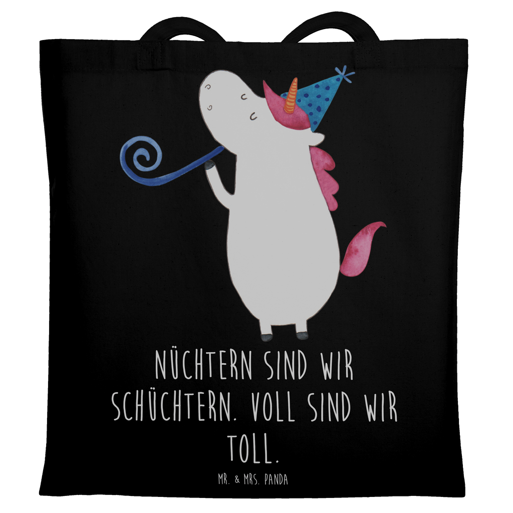 Tragetasche Einhorn Party Beuteltasche, Beutel, Einkaufstasche, Jutebeutel, Stoffbeutel, Tasche, Shopper, Umhängetasche, Strandtasche, Schultertasche, Stofftasche, Tragetasche, Badetasche, Jutetasche, Einkaufstüte, Laptoptasche, Einhorn, Einhörner, Einhorn Deko, Pegasus, Unicorn, Glitzer, Konfetti, Party, Geburtstag, Feier, Fest, Alkohol, Disco, Club