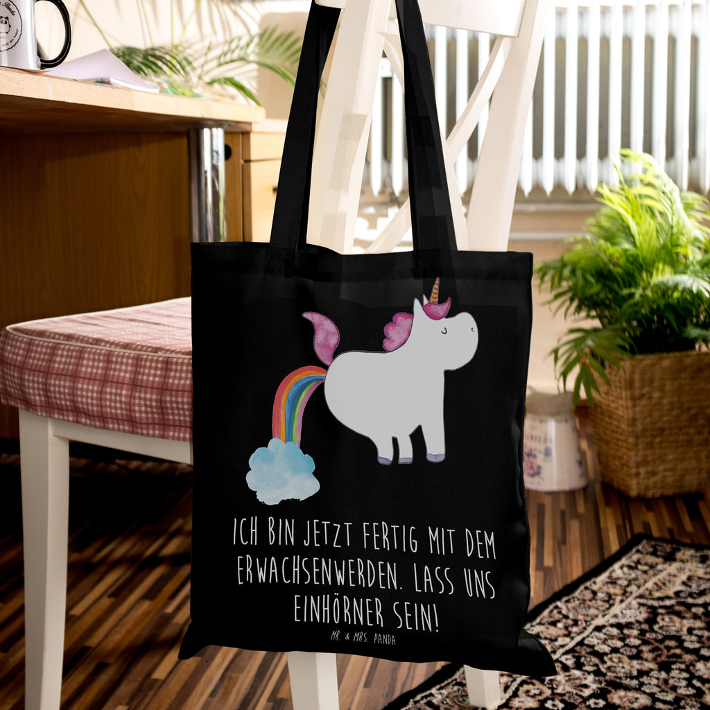 Tragetasche Einhorn Pupsend Beuteltasche, Beutel, Einkaufstasche, Jutebeutel, Stoffbeutel, Tasche, Shopper, Umhängetasche, Strandtasche, Schultertasche, Stofftasche, Tragetasche, Badetasche, Jutetasche, Einkaufstüte, Laptoptasche, Einhorn, Einhörner, Einhorn Deko, Pegasus, Unicorn, Pups, Regenbogen, Glitzer, Einhornpower, Erwachsenwerden, Spaß, lustig, Freundin