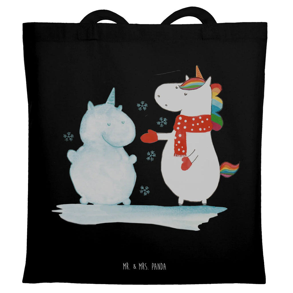 Tragetasche Einhorn Schneemann Beuteltasche, Beutel, Einkaufstasche, Jutebeutel, Stoffbeutel, Tasche, Shopper, Umhängetasche, Strandtasche, Schultertasche, Stofftasche, Tragetasche, Badetasche, Jutetasche, Einkaufstüte, Laptoptasche, Einhorn, Einhörner, Einhorn Deko, Pegasus, Unicorn, Schneemann, Winter, Schnee, Kuchen, Weihnachten, kalt, Mütze, Handschuhe, X-Mas