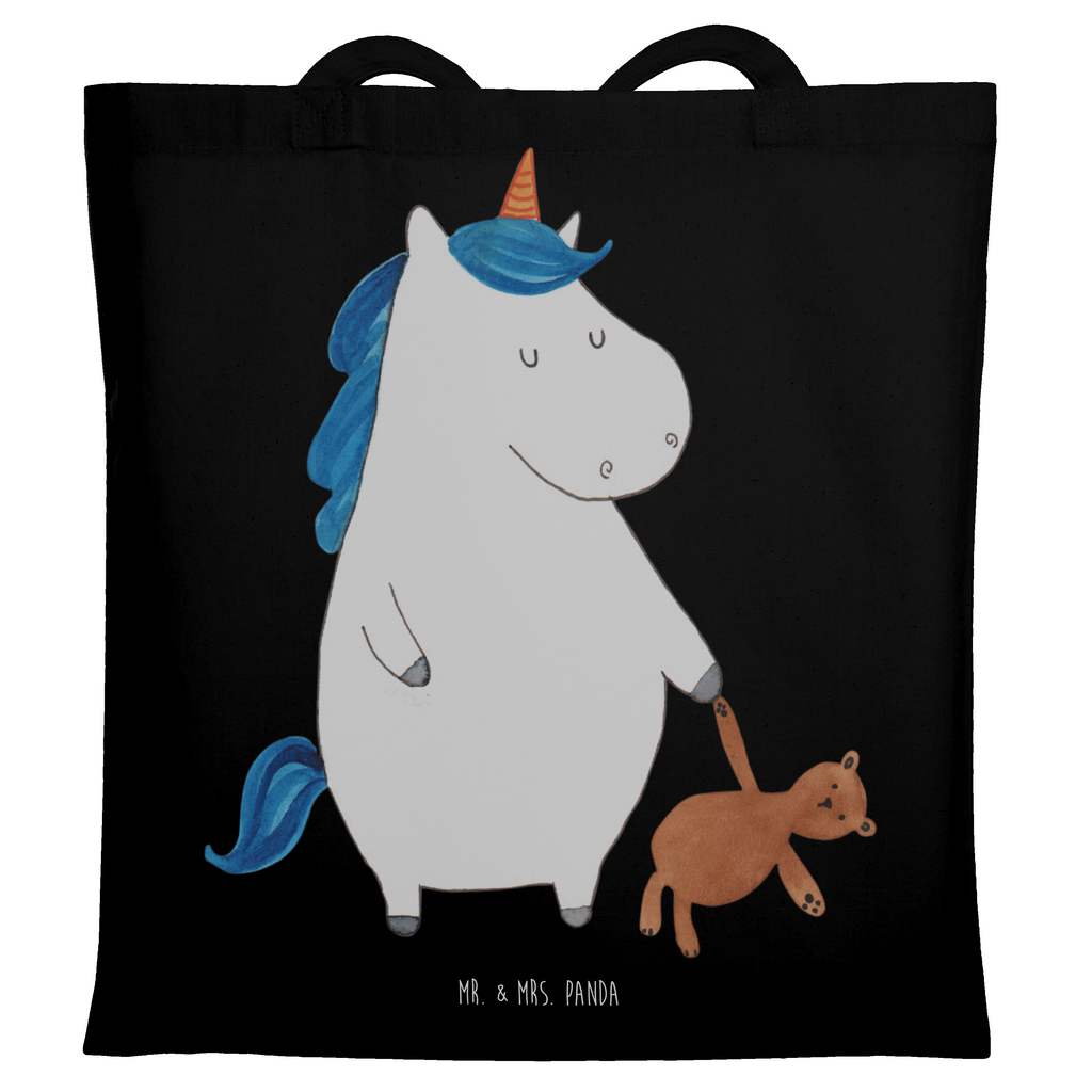 Tragetasche Einhorn Teddy Beuteltasche, Beutel, Einkaufstasche, Jutebeutel, Stoffbeutel, Tasche, Shopper, Umhängetasche, Strandtasche, Schultertasche, Stofftasche, Tragetasche, Badetasche, Jutetasche, Einkaufstüte, Laptoptasche, Einhorn, Einhörner, Einhorn Deko, Pegasus, Unicorn, schlafen, gute Nacht, Single, Bett, Träumen, Freundin, Singleleben