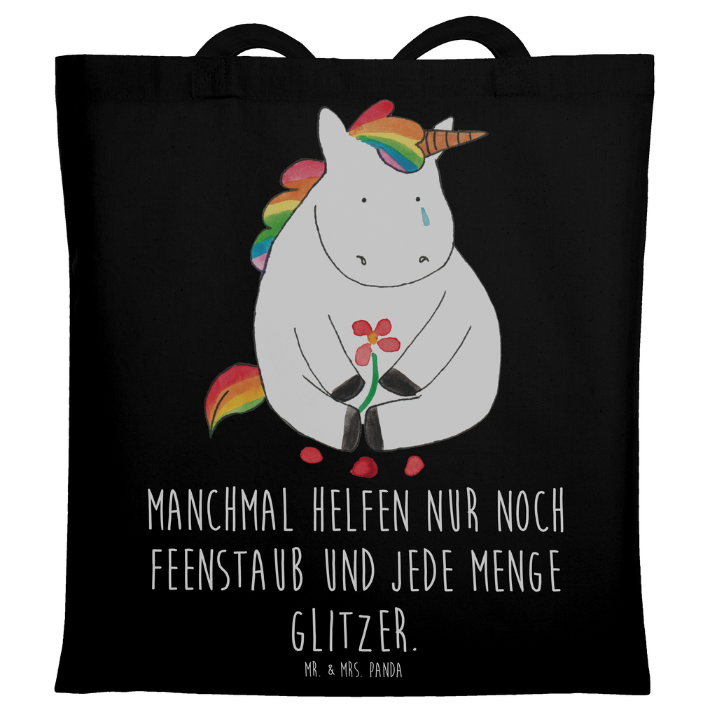 Tragetasche Einhorn Traurig Beuteltasche, Beutel, Einkaufstasche, Jutebeutel, Stoffbeutel, Tasche, Shopper, Umhängetasche, Strandtasche, Schultertasche, Stofftasche, Tragetasche, Badetasche, Jutetasche, Einkaufstüte, Laptoptasche, Einhorn, Einhörner, Einhorn Deko, Pegasus, Unicorn, Glitzer, Trösten. Freundschaft, Freunde, Liebe, Trauer, Grußkarte, Blume