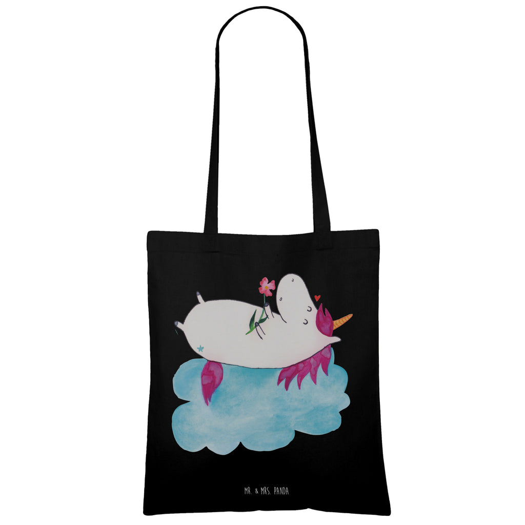 Tragetasche Einhorn verliebt auf Wolke Beuteltasche, Beutel, Einkaufstasche, Jutebeutel, Stoffbeutel, Tasche, Shopper, Umhängetasche, Strandtasche, Schultertasche, Stofftasche, Tragetasche, Badetasche, Jutetasche, Einkaufstüte, Laptoptasche, Einhorn, Einhörner, Einhorn Deko, Pegasus, Unicorn, verliebt, Liebe, Liebesbeweis, Freundin, Wolke