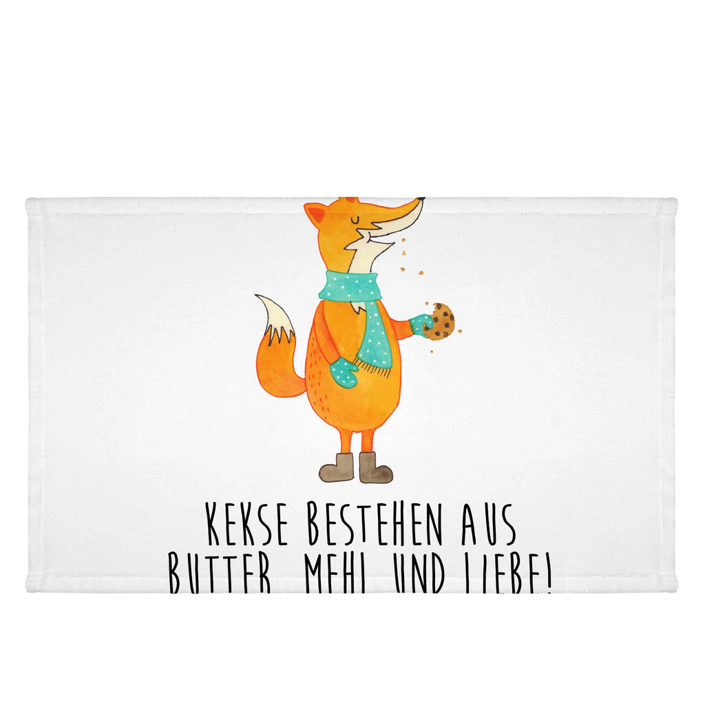 Handtuch Fuchs Keks Handtuch, Badehandtuch, Badezimmer, Handtücher, groß, Kinder, Baby, Fuchs, Füchse, Backen Spruch, Kekse, Winter, Weihnachtszeit, Plätzchen, Liebe, Küche Deko