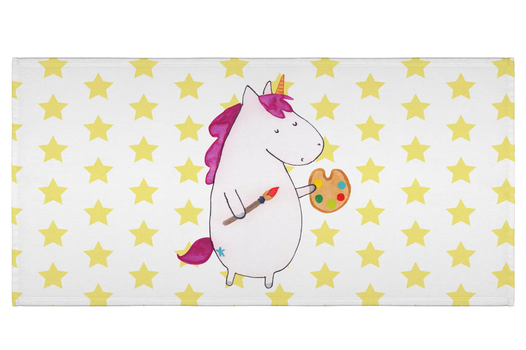 Handtuch Einhorn Künstler Handtuch, Badehandtuch, Badezimmer, Handtücher, groß, Kinder, Baby, Einhorn, Einhörner, Einhorn Deko, Unicorn, Englisch, Künstler, Artist, Malen, Zeichnen, Welt, Farbe, Stift, Pinsel, Geschenk, Maler