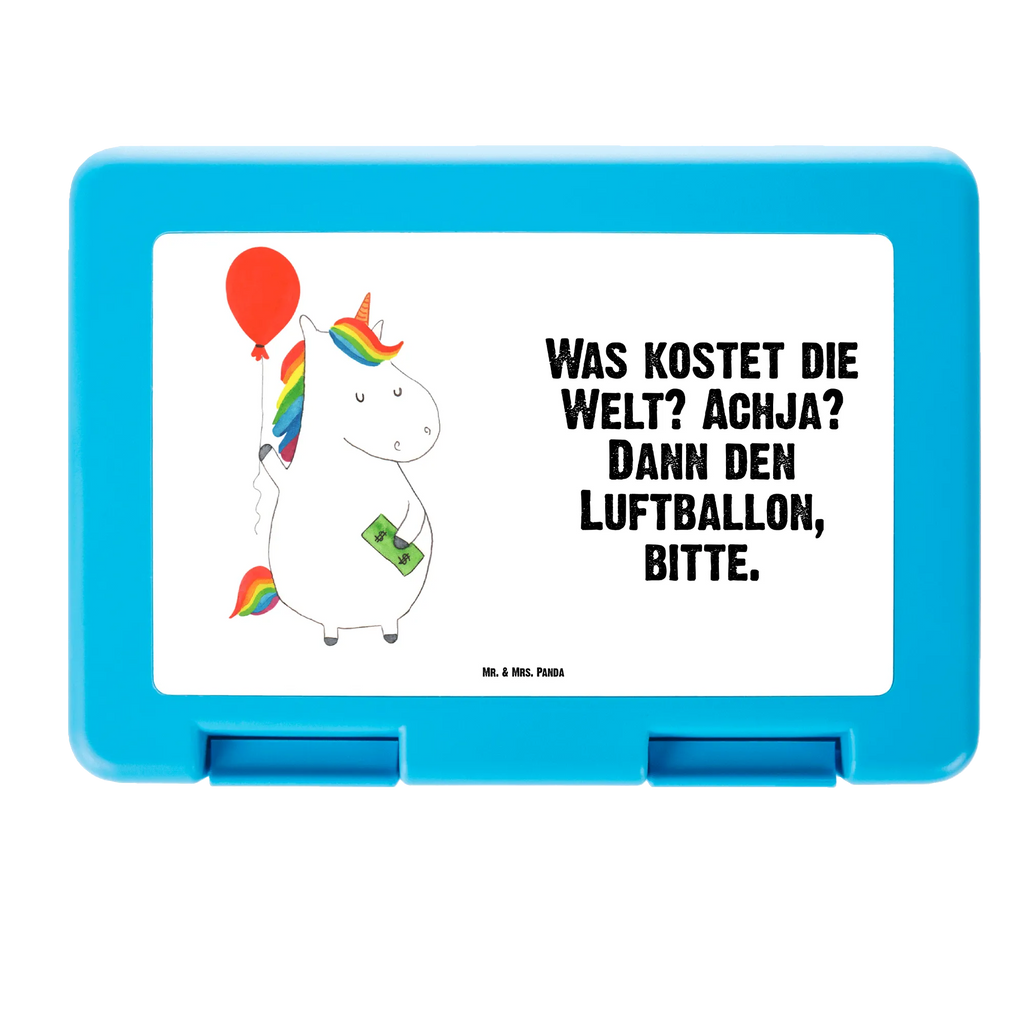 Brotdose Einhorn Luftballon Brotbox, Snackbox, Lunch box, Butterbrotdose, Brotzeitbox, Einhorn, Einhörner, Einhorn Deko, Pegasus, Unicorn, Luftballon, Geld, Lebenslust, Freude, Geschenk, Freundin