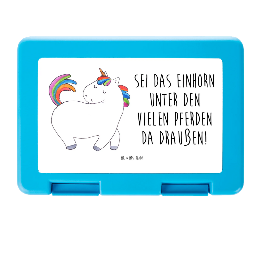 Brotdose Einhorn Stolzieren Brotbox, Snackbox, Lunch box, Butterbrotdose, Brotzeitbox, Einhorn, Einhörner, Einhorn Deko, Pegasus, Unicorn, stolz, anders, bunt, Pferd, Reiter, Reiten, Freundin, Geschenk