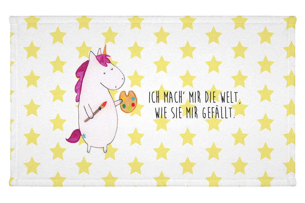 Handtuch Einhorn Künstler Handtuch, Badehandtuch, Badezimmer, Handtücher, groß, Kinder, Baby, Einhorn, Einhörner, Einhorn Deko, Unicorn, Englisch, Künstler, Artist, Malen, Zeichnen, Welt, Farbe, Stift, Pinsel, Geschenk, Maler