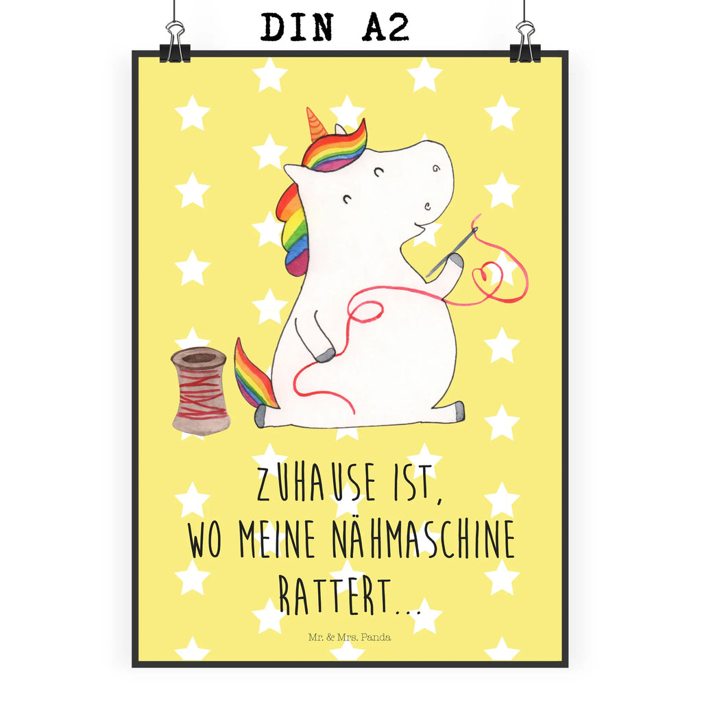 Poster Einhorn Näherin Poster, Wandposter, Bild, Wanddeko, Küchenposter, Kinderposter, Wanddeko Bild, Raumdekoration, Wanddekoration, Handgemaltes Poster, Mr. & Mrs. Panda Poster, Designposter, Kunstdruck, Posterdruck, Einhorn, Einhörner, Einhorn Deko, Pegasus, Unicorn, Näherin, nähen, Mädchen, Freundin, Häkeln, Stricken, basteln, Nähzimmer