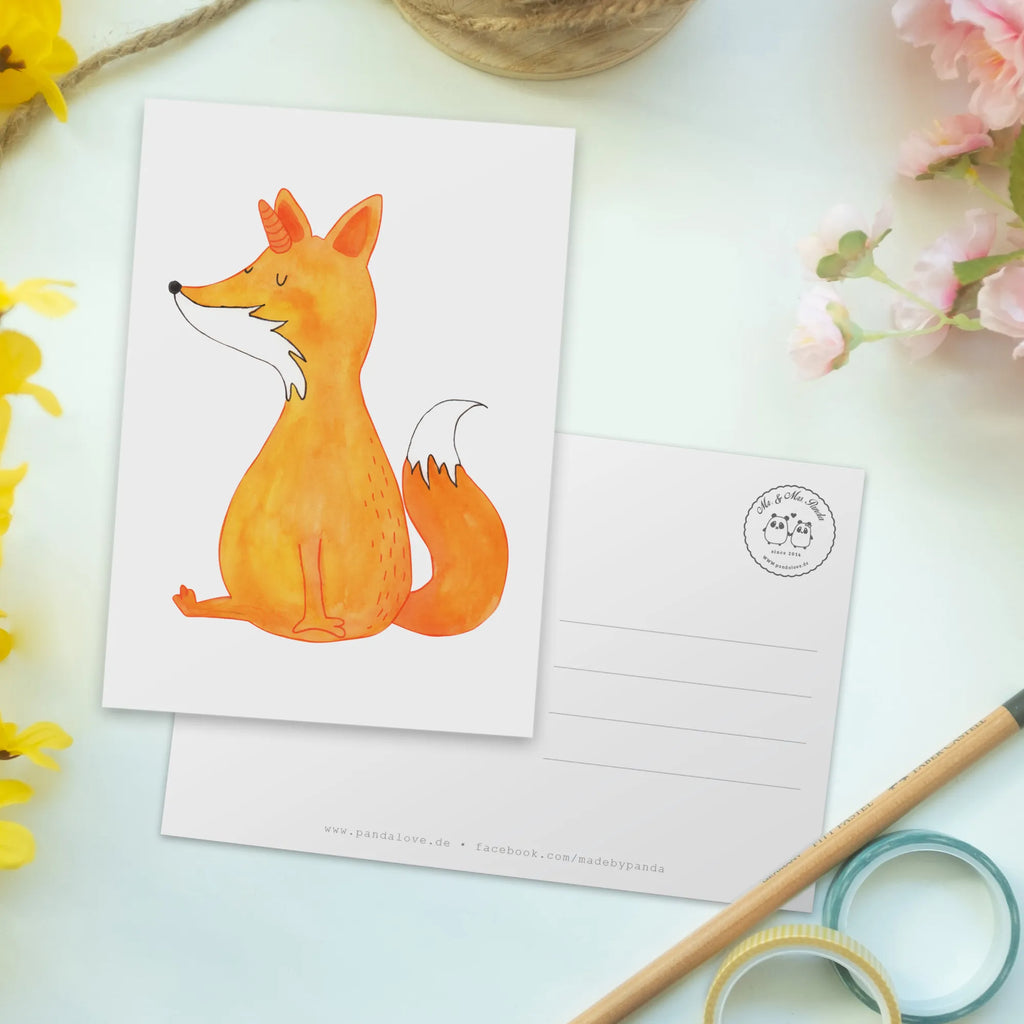 Postkarte Fuchshörnchen Wunsch Postkarte, Karte, Geschenkkarte, Grußkarte, Einladung, Ansichtskarte, Geburtstagskarte, Einladungskarte, Dankeskarte, Ansichtskarten, Einladung Geburtstag, Einladungskarten Geburtstag, Einhorn, Einhörner, Einhorn Deko, Pegasus, Unicorn, Fuchs, Unicorns, Fuchshörnchen, Fuchshorn, Foxycorn, Füchse