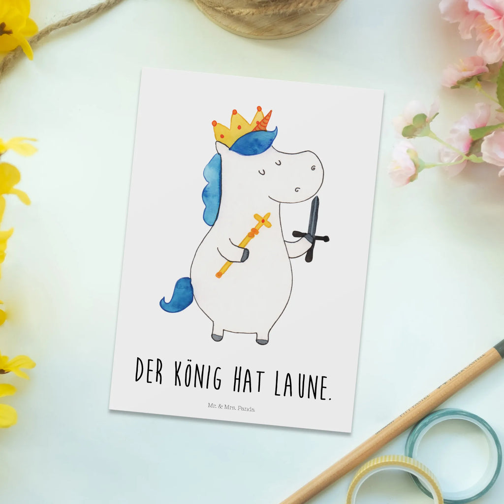 Postkarte Einhorn König mit Schwert Postkarte, Karte, Geschenkkarte, Grußkarte, Einladung, Ansichtskarte, Geburtstagskarte, Einladungskarte, Dankeskarte, Ansichtskarten, Einladung Geburtstag, Einladungskarten Geburtstag, Einhorn, Einhörner, Einhorn Deko, Pegasus, Unicorn, König, Ritter, Mittelalter