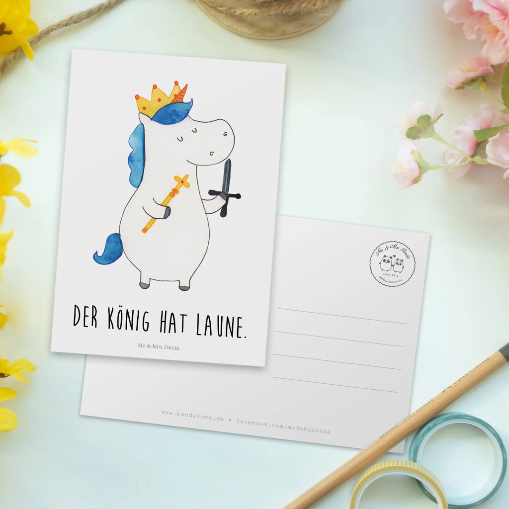 Postkarte Einhorn König mit Schwert Postkarte, Karte, Geschenkkarte, Grußkarte, Einladung, Ansichtskarte, Geburtstagskarte, Einladungskarte, Dankeskarte, Ansichtskarten, Einladung Geburtstag, Einladungskarten Geburtstag, Einhorn, Einhörner, Einhorn Deko, Pegasus, Unicorn, König, Ritter, Mittelalter