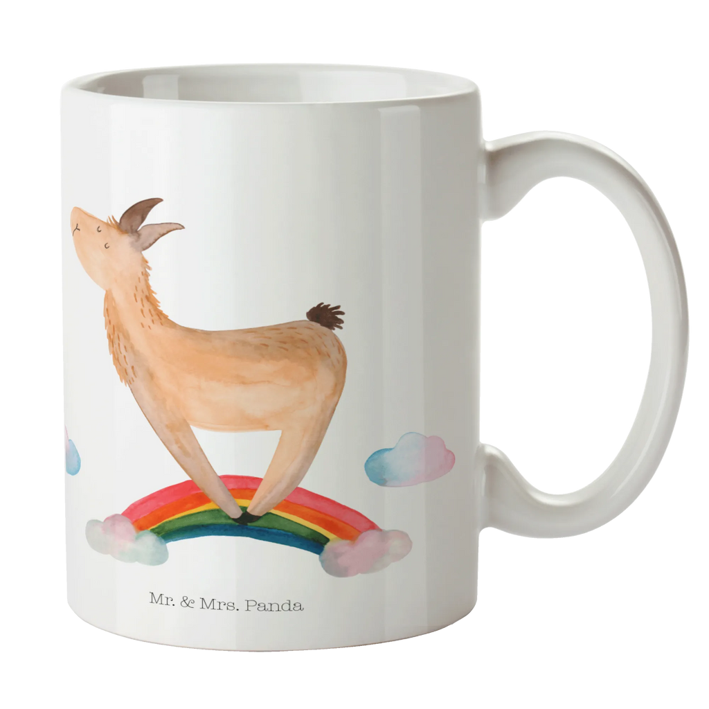 Tasse Lama Regenbogen Tasse, Kaffeetasse, Teetasse, Becher, Kaffeebecher, Teebecher, Keramiktasse, Porzellantasse, Büro Tasse, Geschenk Tasse, Tasse Sprüche, Tasse Motive, Kaffeetassen, Tasse bedrucken, Designer Tasse, Cappuccino Tassen, Schöne Teetassen, Lama, Alpaka, Lamas, Regenbogen, Haters gonna hate, Haters, Selbstständig, Außenseiter, Schule, Abi, Hobby, Wolkenland, Freiheit