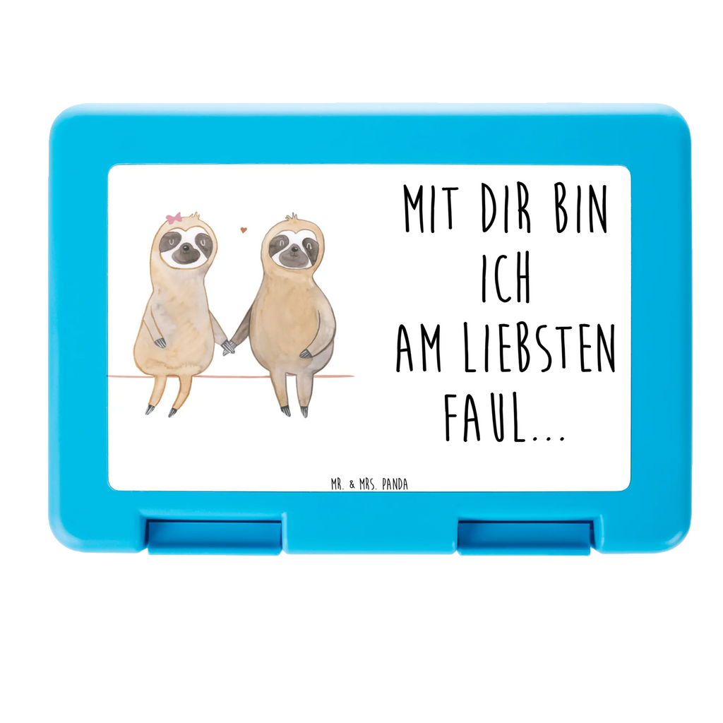 Brotdose Faultier Pärchen Brotbox, Snackbox, Lunch box, Butterbrotdose, Brotzeitbox, Faultier, Faultier Geschenk, Faultier Deko, Faultiere, faul, Lieblingstier, Liebe, Liebespaar, Faultierliebe, Faultierpärchen, verliebt, verlobt, gemeinsam, relaxen, Pärchen, Beziehung, Langsamkeit