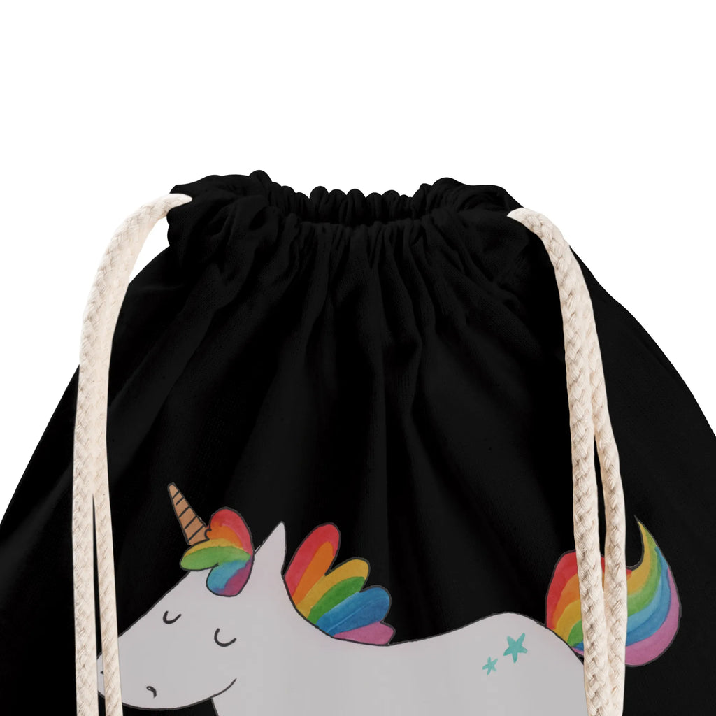 Sportbeutel Einhorn Happy Sportbeutel, Turnbeutel, Beutel, Sporttasche, Tasche, Stoffbeutel, Sportbeutel Kinder, Gymsack, Beutel Rucksack, Kleine Sporttasche, Sportzubehör, Turnbeutel Baumwolle, Einhorn, Einhörner, Einhorn Deko, Pegasus, Unicorn, glücklich, fröhlich, Spaß, Freude, Lebensfreude, witzig, spannend, Lächeln, Lachen