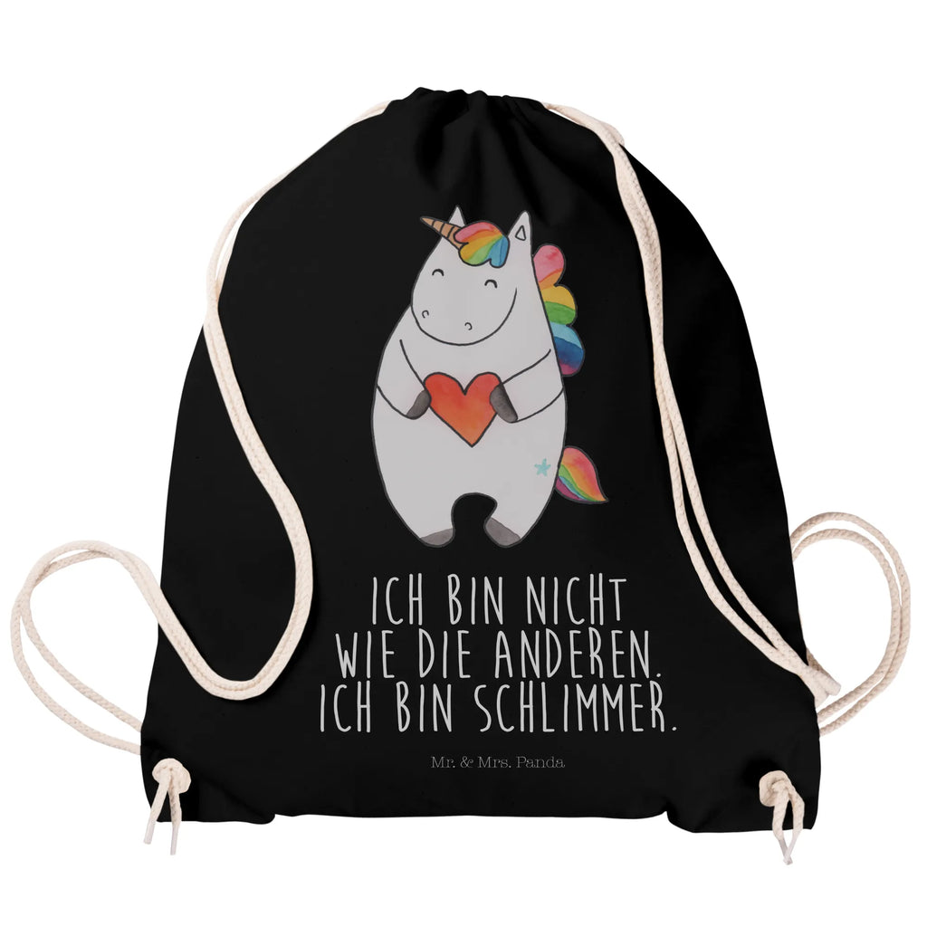 Sportbeutel Einhorn Herz Sportbeutel, Turnbeutel, Beutel, Sporttasche, Tasche, Stoffbeutel, Sportbeutel Kinder, Gymsack, Beutel Rucksack, Kleine Sporttasche, Sportzubehör, Turnbeutel Baumwolle, Einhorn, Einhörner, Einhorn Deko, Pegasus, Unicorn, Herz, schlimm, böse, witzig, lustig, Freundin, anders, bunt