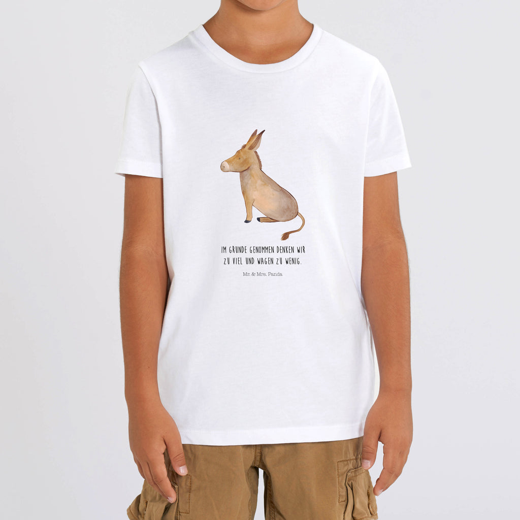 Organic Kinder T-Shirt Esel Kinder T-Shirt, Kinder T-Shirt Mädchen, Kinder T-Shirt Jungen, Tiermotive, Gute Laune, lustige Sprüche, Tiere, Esel, Weisheit, Lebensmut, Lebensglück, Ziel, Lebensziel, Mut, erfolg, tapferkeit, positive gedanken, zuversicht