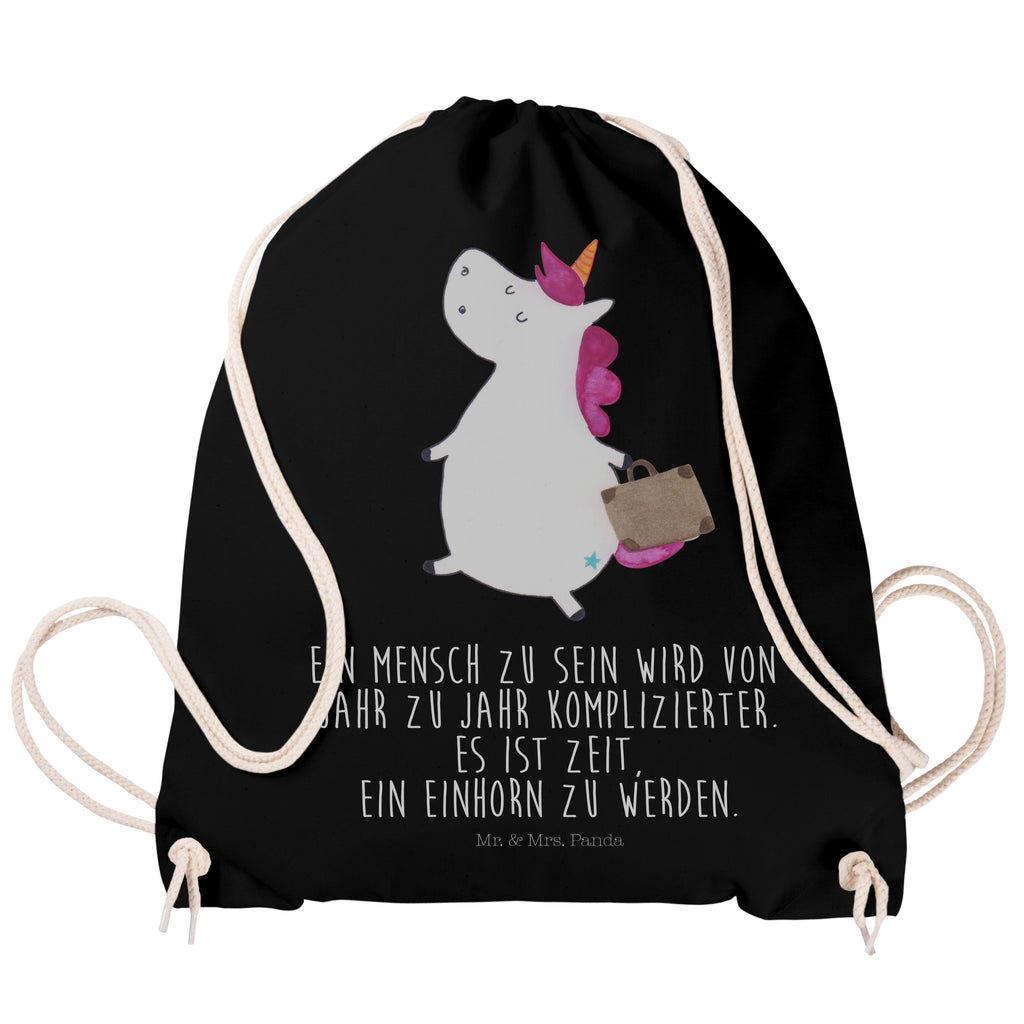 Sportbeutel Einhorn Koffer Sportbeutel, Turnbeutel, Beutel, Sporttasche, Tasche, Stoffbeutel, Sportbeutel Kinder, Gymsack, Beutel Rucksack, Kleine Sporttasche, Sportzubehör, Turnbeutel Baumwolle, Einhorn, Einhörner, Einhorn Deko, Pegasus, Unicorn, unicorn, Koffer, Verreisen, Reise, Gepäck, Abenteuer, Erwachsen, Kind, albern, Spaß, lustig, witzig