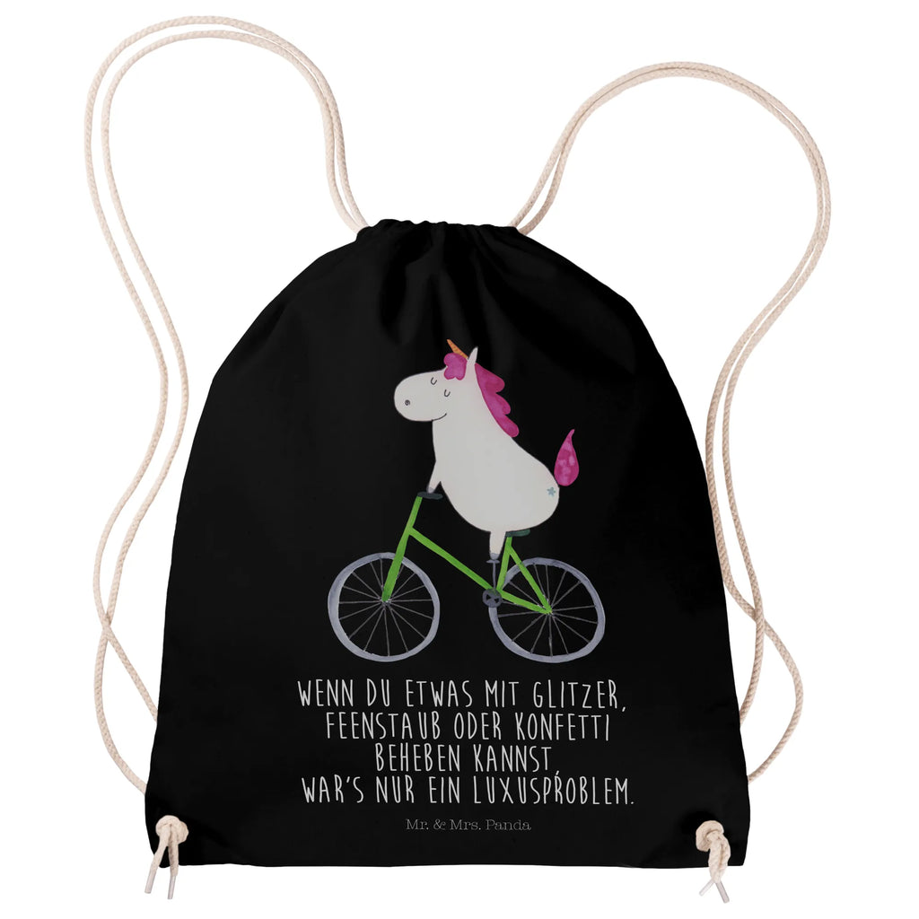 Sportbeutel Einhorn Radfahrer Sportbeutel, Turnbeutel, Beutel, Sporttasche, Tasche, Stoffbeutel, Sportbeutel Kinder, Gymsack, Beutel Rucksack, Kleine Sporttasche, Sportzubehör, Turnbeutel Baumwolle, Einhorn, Einhörner, Einhorn Deko, Unicorn, Radfahren, Radfahrer, Rad, Bike, Feenstaub, Konfetti, Luxusproblem, Kummer, Liebeskummer