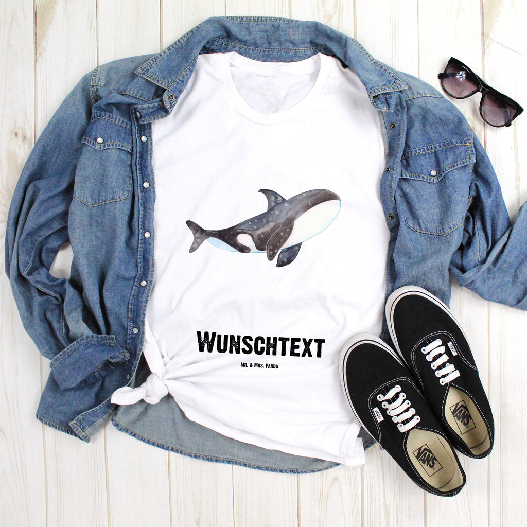 Personalisiertes T-Shirt Orca T-Shirt Personalisiert, T-Shirt mit Namen, T-Shirt mit Aufruck, Männer, Frauen, Wunschtext, Bedrucken, Meerestiere, Meer, Urlaub, Orca, Orcas, Killerwal, Wal, Möglichkeiten, Büro, Arbeit, Motivation, Selbstliebe, Neustart, Startup