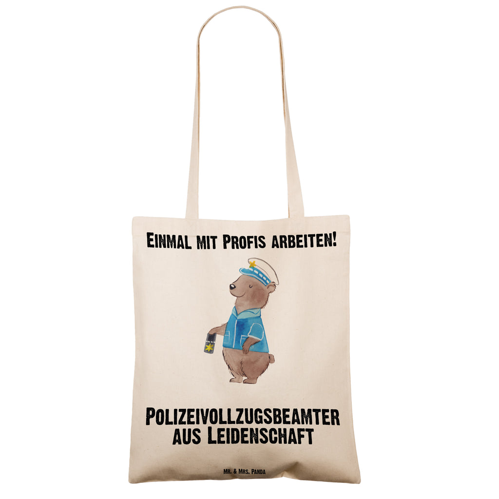 Tragetasche Polizeivollzugsbeamter aus Leidenschaft Beuteltasche, Beutel, Einkaufstasche, Jutebeutel, Stoffbeutel, Tasche, Shopper, Umhängetasche, Strandtasche, Schultertasche, Stofftasche, Tragetasche, Badetasche, Jutetasche, Einkaufstüte, Laptoptasche, Beruf, Ausbildung, Jubiläum, Abschied, Rente, Kollege, Kollegin, Geschenk, Schenken, Arbeitskollege, Mitarbeiter, Firma, Danke, Dankeschön, Polizeivollzugsbeamter, Polizist, Polizei