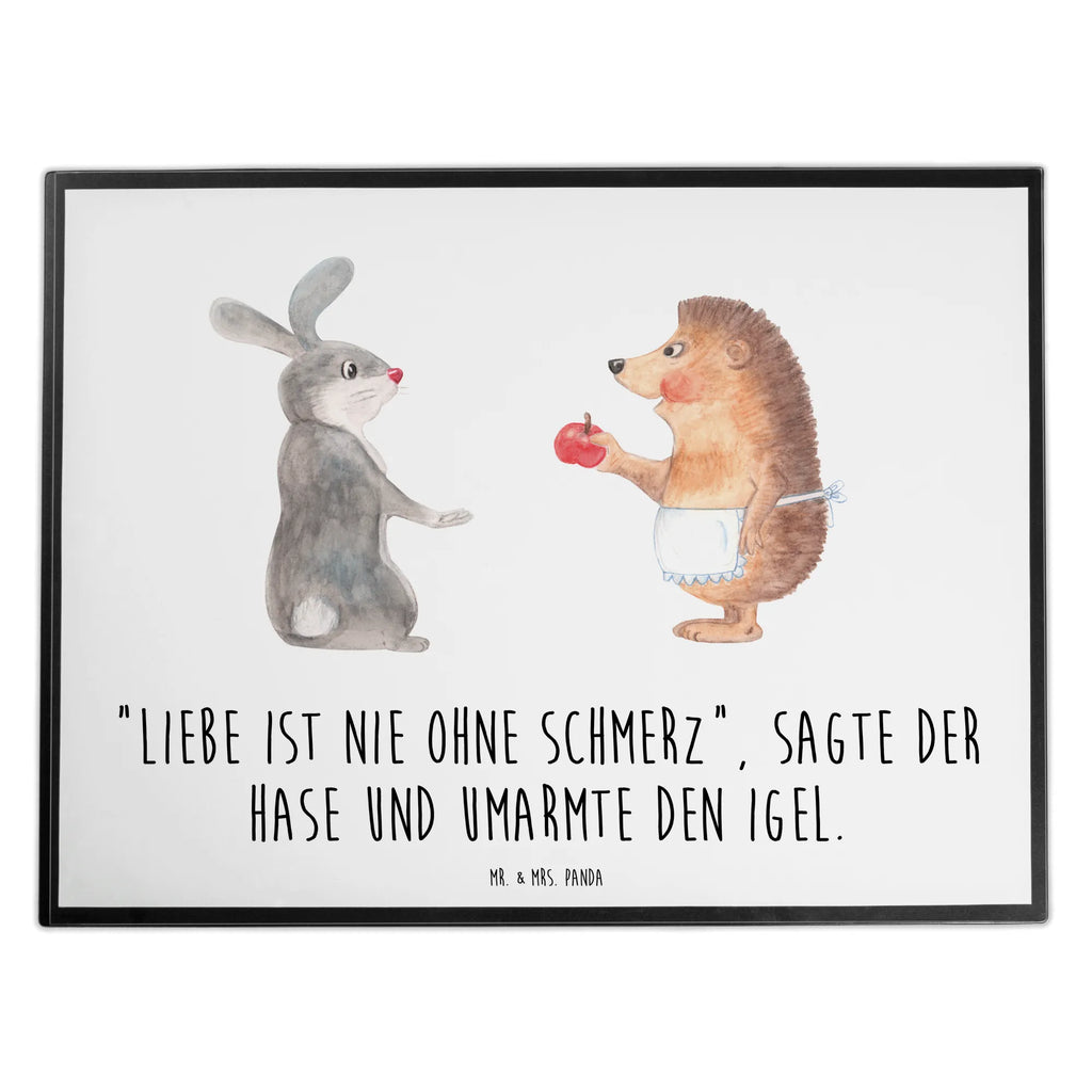 Schreibtischunterlage Liebe ist nie ohne Schmerz Schreibunterlage, Schreibtischauflage, Bürobedarf, Büroartikel, Schreibwaren, Schreibtisch Unterlagen, Schreibtischunterlage Groß, Tiermotive, Gute Laune, lustige Sprüche, Tiere, Igel und Hase, Igel, Hase, Liebe Spruch, Liebeskummer Geschenk, Herzschmerz, Trösten, Trennungsschmerz, Spruch romantisch