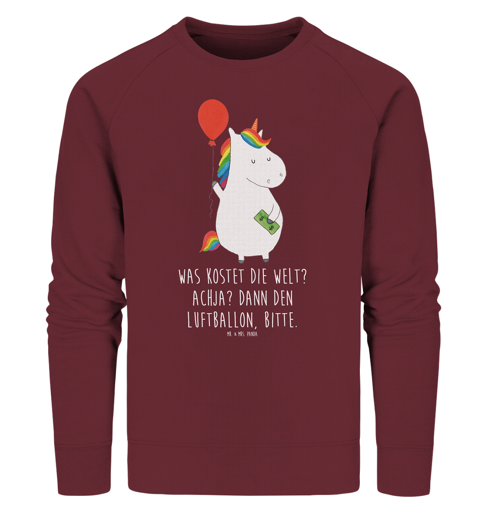 Organic Pullover Einhorn Luftballon Pullover, Pullover Männer, Pullover Frauen, Sweatshirt, Sweatshirt Männer, Sweatshirt Frauen, Unisex, Einhorn, Einhörner, Einhorn Deko, Pegasus, Unicorn, Luftballon, Geld, Lebenslust, Freude, Geschenk, Freundin