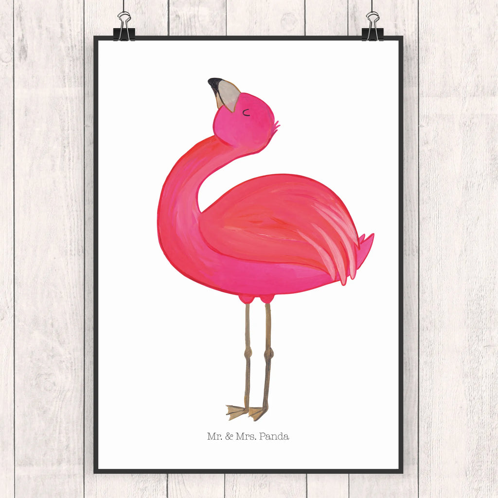 Poster Flamingo Stolz Poster, Wandposter, Bild, Wanddeko, Küchenposter, Kinderposter, Wanddeko Bild, Raumdekoration, Wanddekoration, Handgemaltes Poster, Mr. & Mrs. Panda Poster, Designposter, Kunstdruck, Posterdruck, Flamingo, stolz, Freude, Selbstliebe, Selbstakzeptanz, Freundin, beste Freundin, Tochter, Mama, Schwester