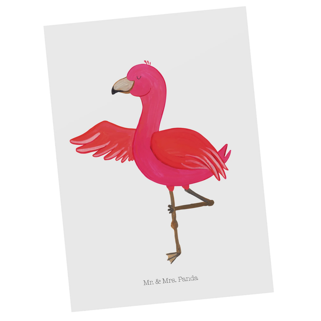 Postkarte Flamingo Yoga Postkarte, Karte, Geschenkkarte, Grußkarte, Einladung, Ansichtskarte, Geburtstagskarte, Einladungskarte, Dankeskarte, Ansichtskarten, Einladung Geburtstag, Einladungskarten Geburtstag, Flamingo, Vogel, Yoga, Namaste, Achtsamkeit, Yoga-Übung, Entspannung, Ärger, Aufregen, Tiefenentspannung