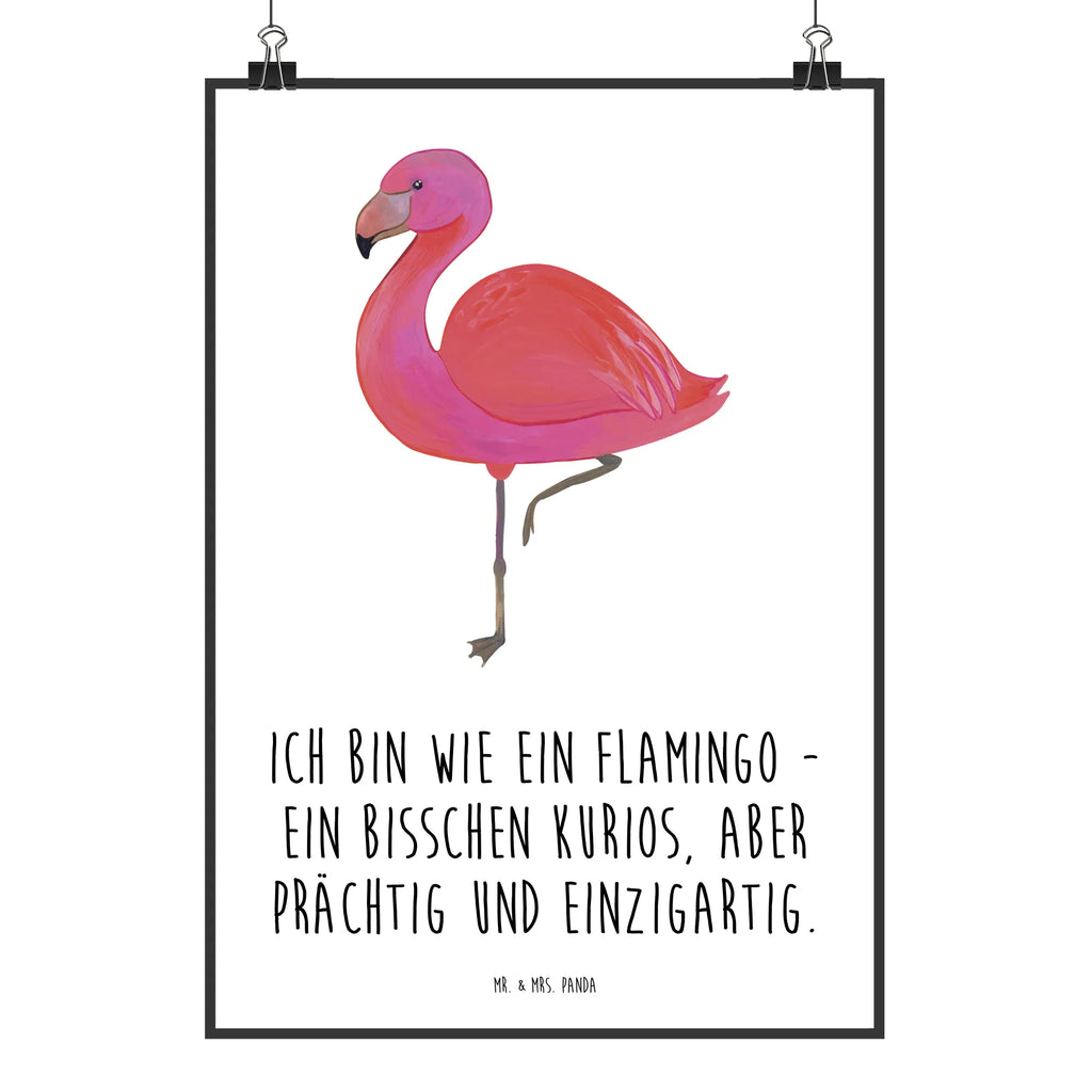 Poster Flamingo Classic Poster, Wandposter, Bild, Wanddeko, Küchenposter, Kinderposter, Wanddeko Bild, Raumdekoration, Wanddekoration, Handgemaltes Poster, Mr. & Mrs. Panda Poster, Designposter, Kunstdruck, Posterdruck, Flamingo, Einzigartig, Selbstliebe, Stolz, ich, für mich, Spruch, Freundin, Freundinnen, Außenseiter, Sohn, Tochter, Geschwister