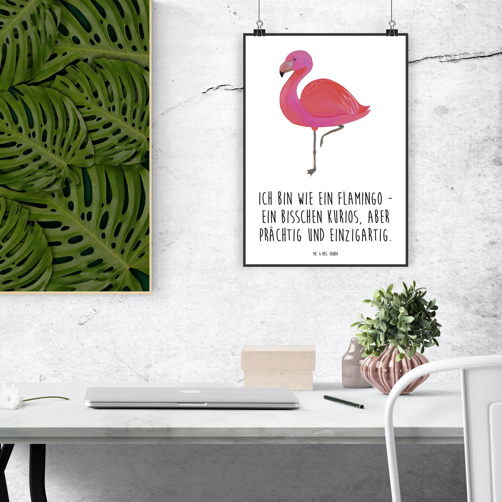 Poster Flamingo Classic Poster, Wandposter, Bild, Wanddeko, Küchenposter, Kinderposter, Wanddeko Bild, Raumdekoration, Wanddekoration, Handgemaltes Poster, Mr. & Mrs. Panda Poster, Designposter, Kunstdruck, Posterdruck, Flamingo, Einzigartig, Selbstliebe, Stolz, ich, für mich, Spruch, Freundin, Freundinnen, Außenseiter, Sohn, Tochter, Geschwister