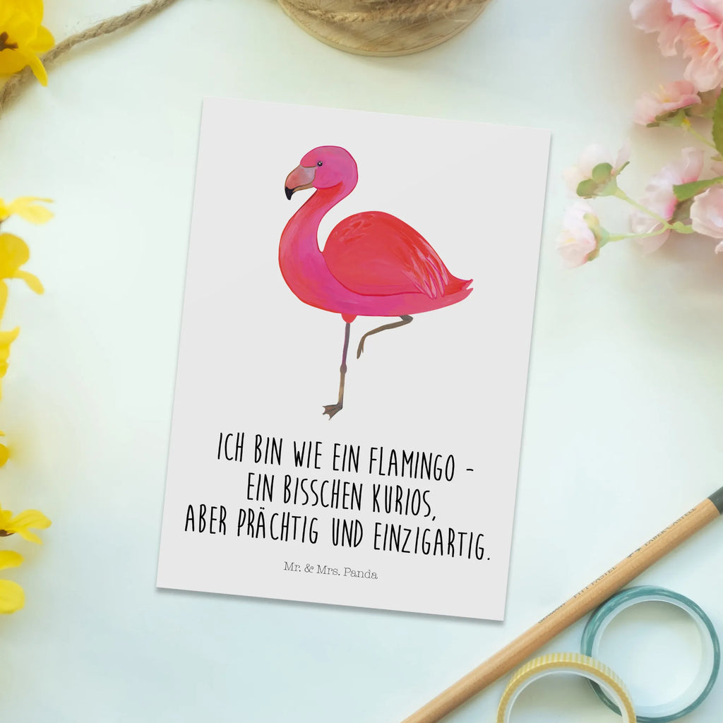 Postkarte Flamingo Classic Postkarte, Karte, Geschenkkarte, Grußkarte, Einladung, Ansichtskarte, Geburtstagskarte, Einladungskarte, Dankeskarte, Ansichtskarten, Einladung Geburtstag, Einladungskarten Geburtstag, Flamingo, Einzigartig, Selbstliebe, Stolz, ich, für mich, Spruch, Freundin, Freundinnen, Außenseiter, Sohn, Tochter, Geschwister