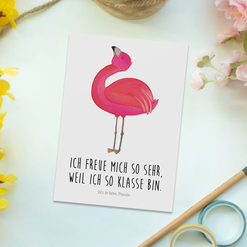 Postkarte Flamingo Stolz Postkarte, Karte, Geschenkkarte, Grußkarte, Einladung, Ansichtskarte, Geburtstagskarte, Einladungskarte, Dankeskarte, Ansichtskarten, Einladung Geburtstag, Einladungskarten Geburtstag, Flamingo, stolz, Freude, Selbstliebe, Selbstakzeptanz, Freundin, beste Freundin, Tochter, Mama, Schwester