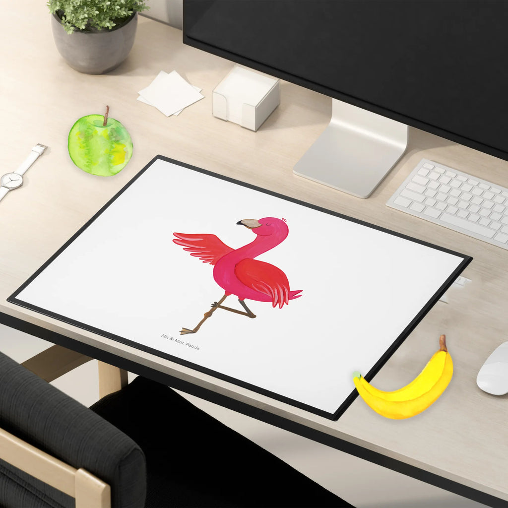 Schreibtischunterlage Flamingo Yoga Schreibunterlage, Schreibtischauflage, Bürobedarf, Büroartikel, Schreibwaren, Schreibtisch Unterlagen, Schreibtischunterlage Groß, Flamingo, Vogel, Yoga, Namaste, Achtsamkeit, Yoga-Übung, Entspannung, Ärger, Aufregen, Tiefenentspannung